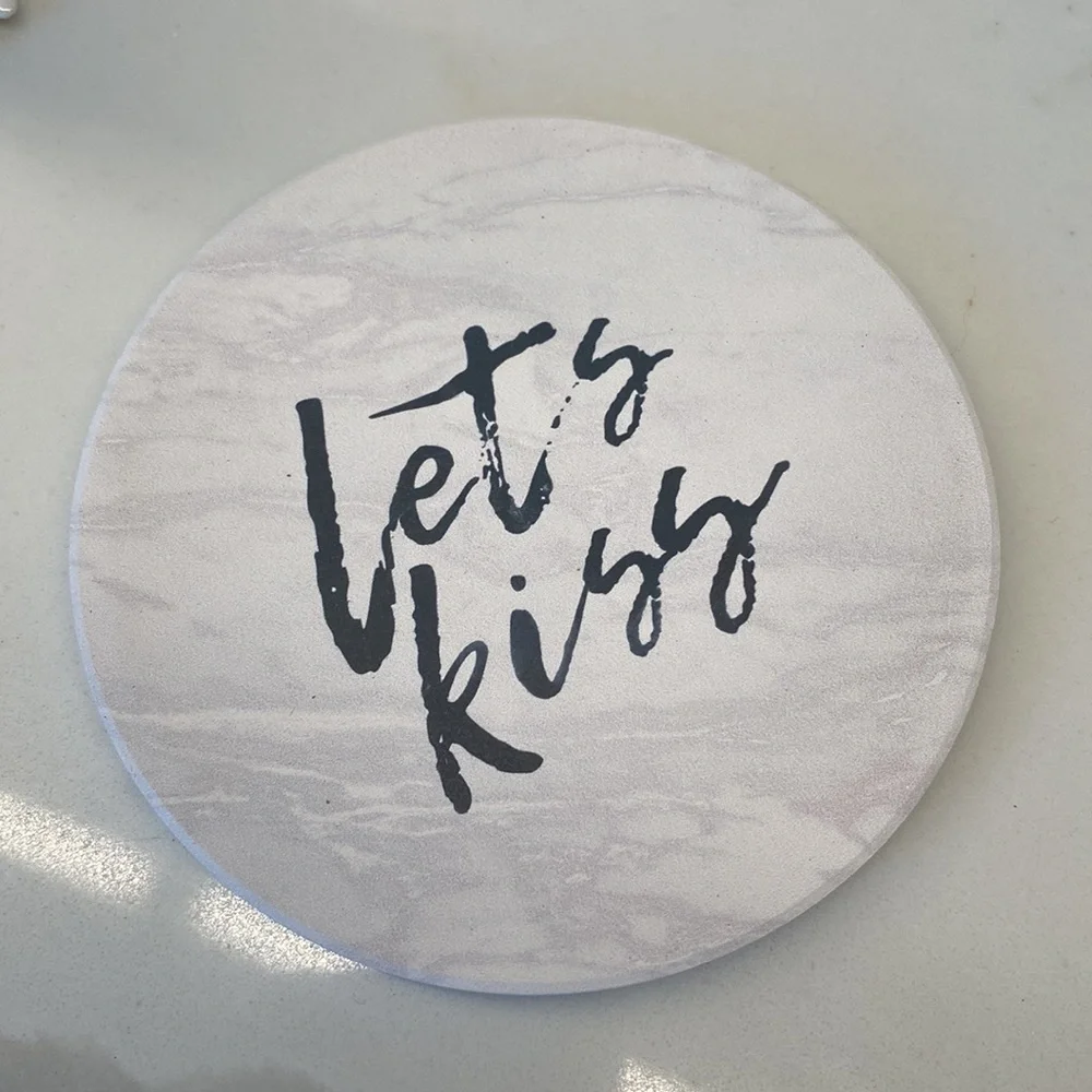 Sassy funny Coasters set of six faux marble design
